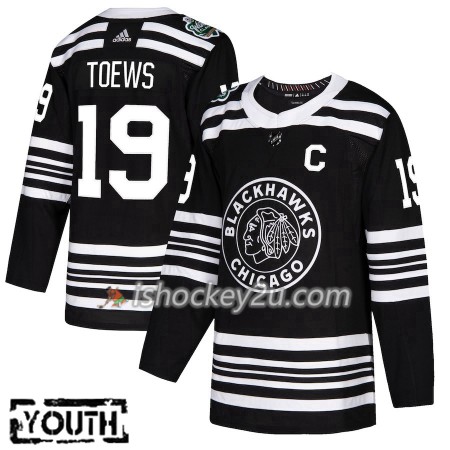 Børn NHL Chicago Blackhawks Trøje Jonathan Toews 19 2019 Winter Classic Adidas Sort Authentic